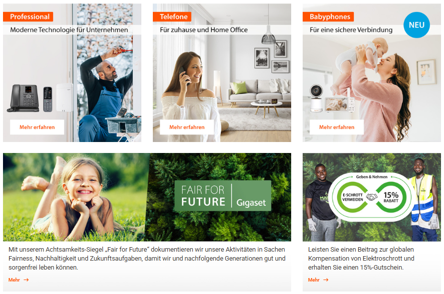 Gigaset website images